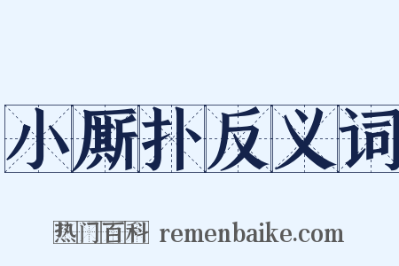 小厮扑反义词是什么意思的图片